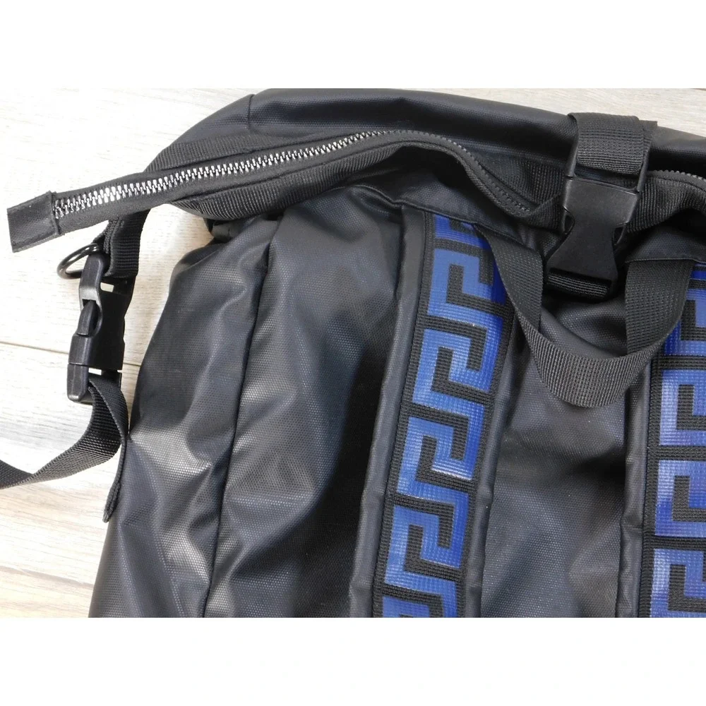 Versace Parfums Women's Black Backpack Travel Casual Roll Top Bag Pre-Owned